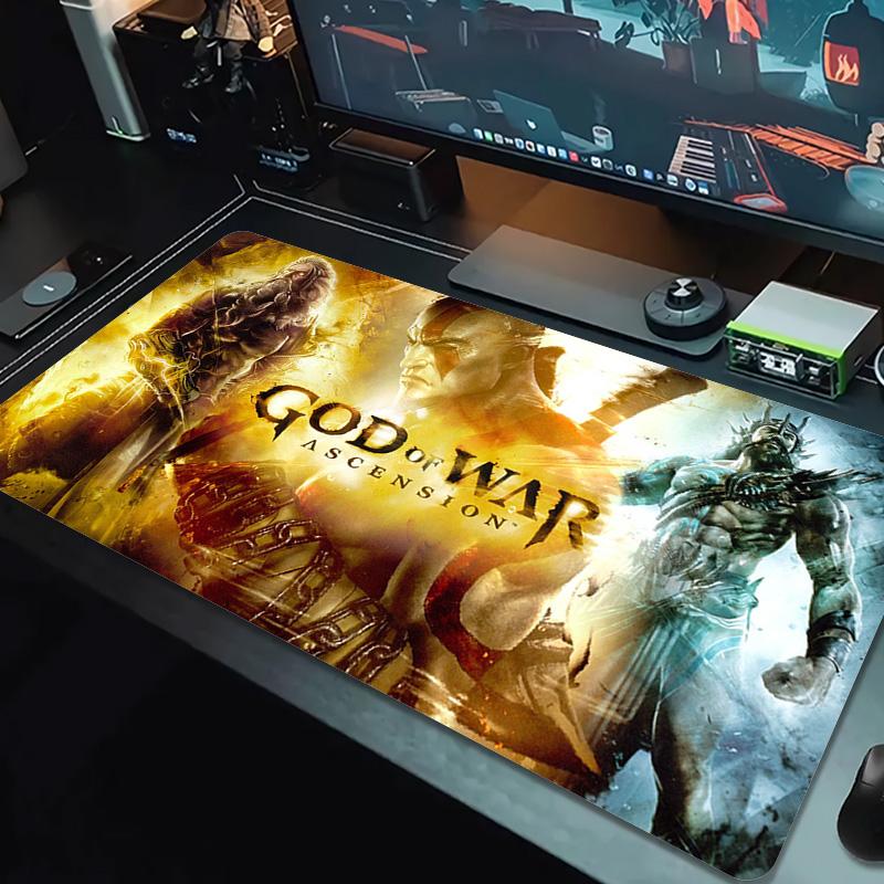 God of War Color Mouse Pad Large Gaming Table Cushion Non-slip Laptop Tablet Big Mousepad XXL Mat Mini PC Playmat With Lock edge
