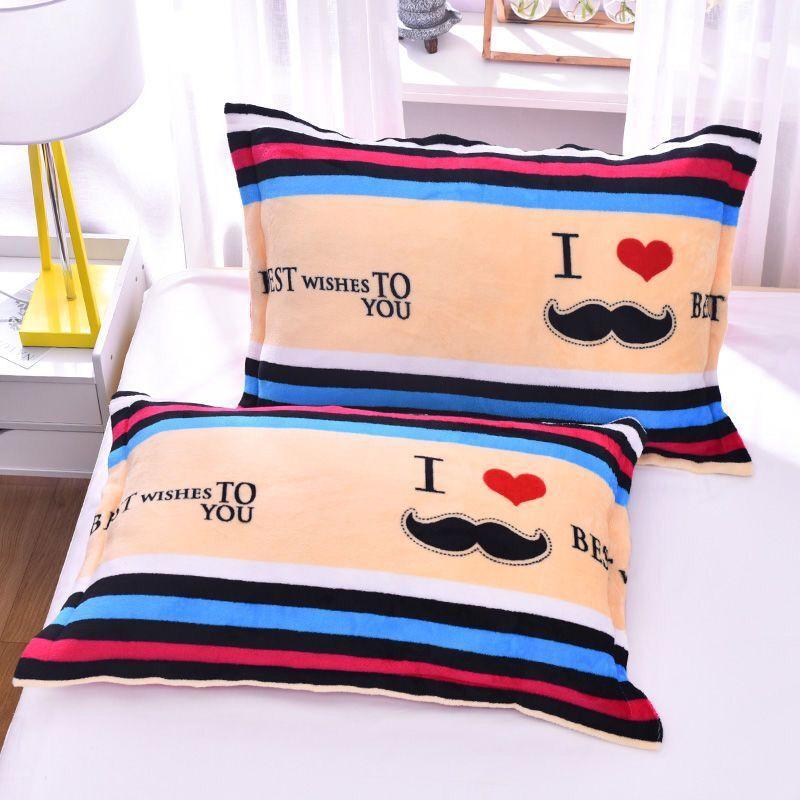 2 Stück/Set Winter Kissenbezüge Mod Kissenbezüge Flanell Bettwäsche Set Weich Warm für Zuhause Kissen Handtuchbezug Bettwäsche