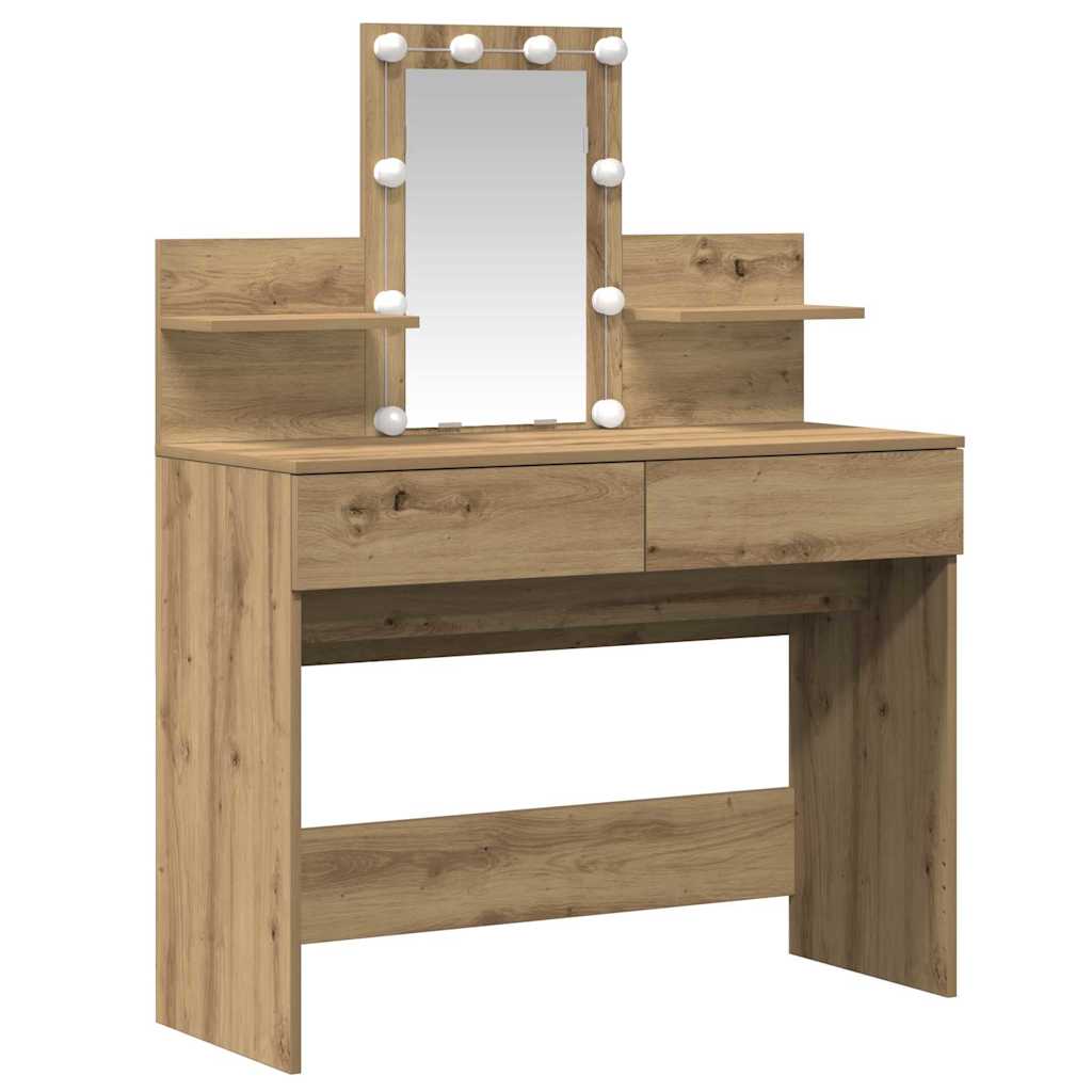 Artisan Oak Makeup Table 100 x 40 x 130 cm Particleboard