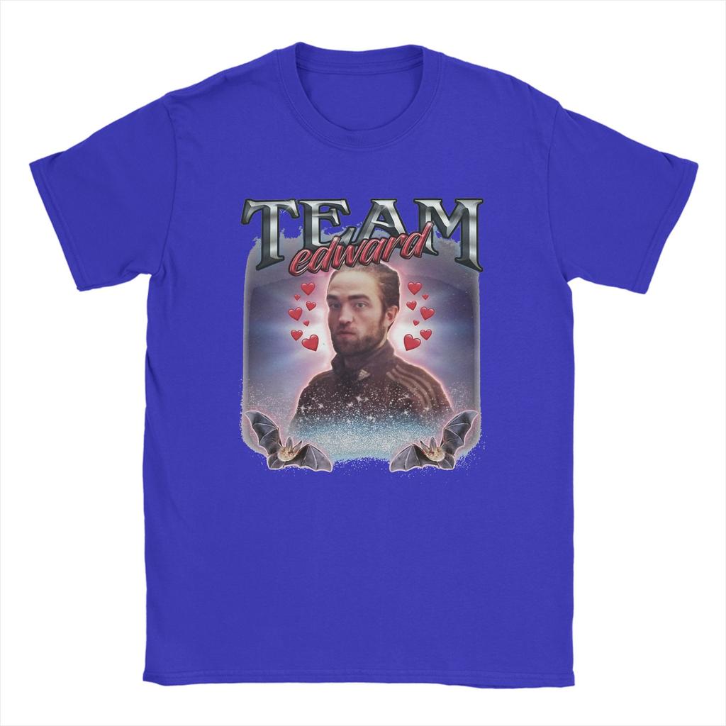 Men T-Shirt Team Edward Twilight Cursed Fan Collage 100% Cotton Tee Shirt Short Sleeve  T Shirt Round Neck Clothes Birthday Gift