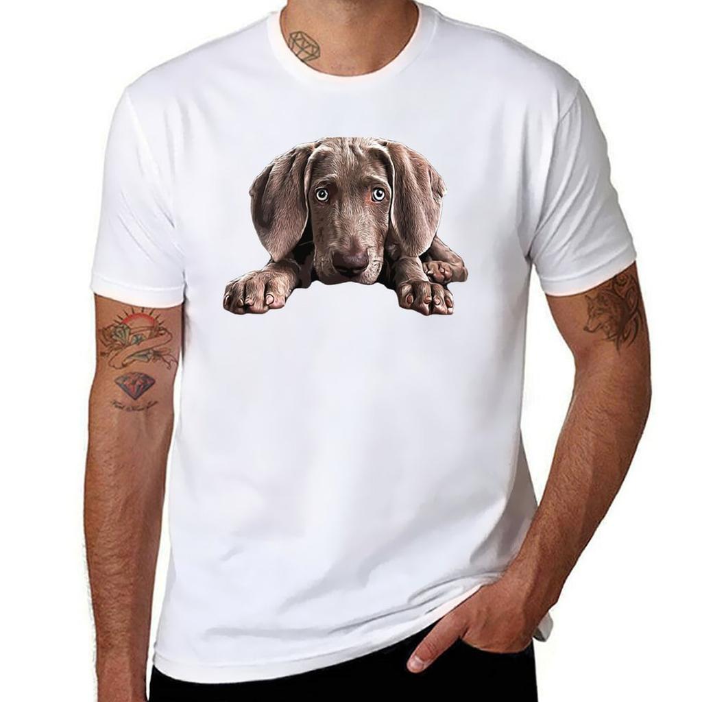 Weimaraner Cute Puppy Eyes Tshirt Soft Lightweight Cotton Tshirt