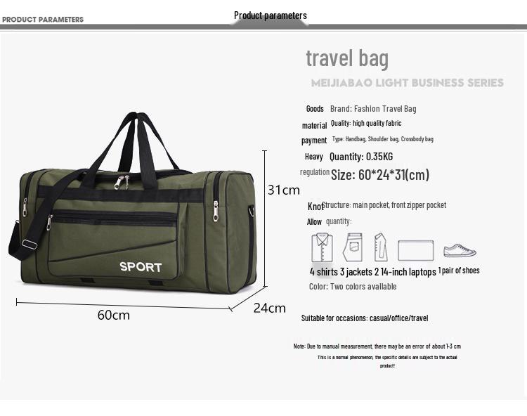 Multi-Functional Foldable Travel Bag for Men and Women - Large Capacity Handheld Luggage for Long and Short Business Trips