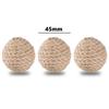 5PCS Pet Cats Sounding Ball Interactive Natural Handmade Sisal Cat Scratching Ball Make Sounds Cat Toy Home Kitten Ball Toys