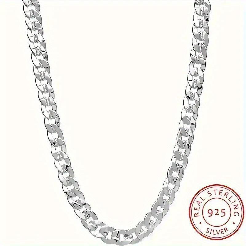 Luxury designer   Copper trend 7mm Cuban Chain Necklace for women men Concave Sideways Wedding accessories Jewelry