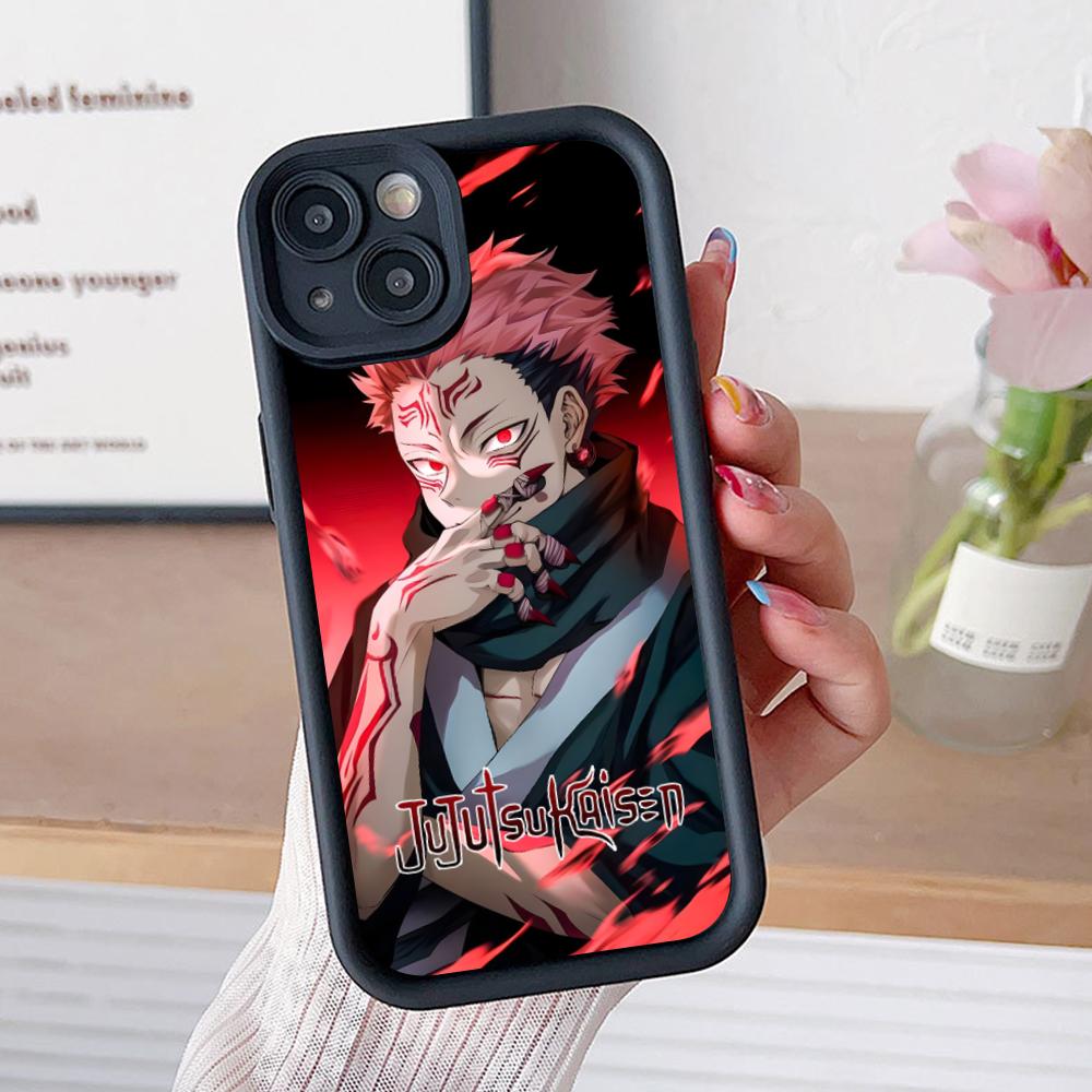 Jujutsu Kaisen Sukuna Mobile Phone Case for iPhone 17 16 15 14 13 12 11 Air Pro Max Plus Thicken TPU Colorful Cover Luxury Cover