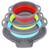 3/4PCS Foldable Collapsible Colander Set Drain Basket with Self-Draining Base Vegetables Fruit Washing Basket Kitchen Drainer
