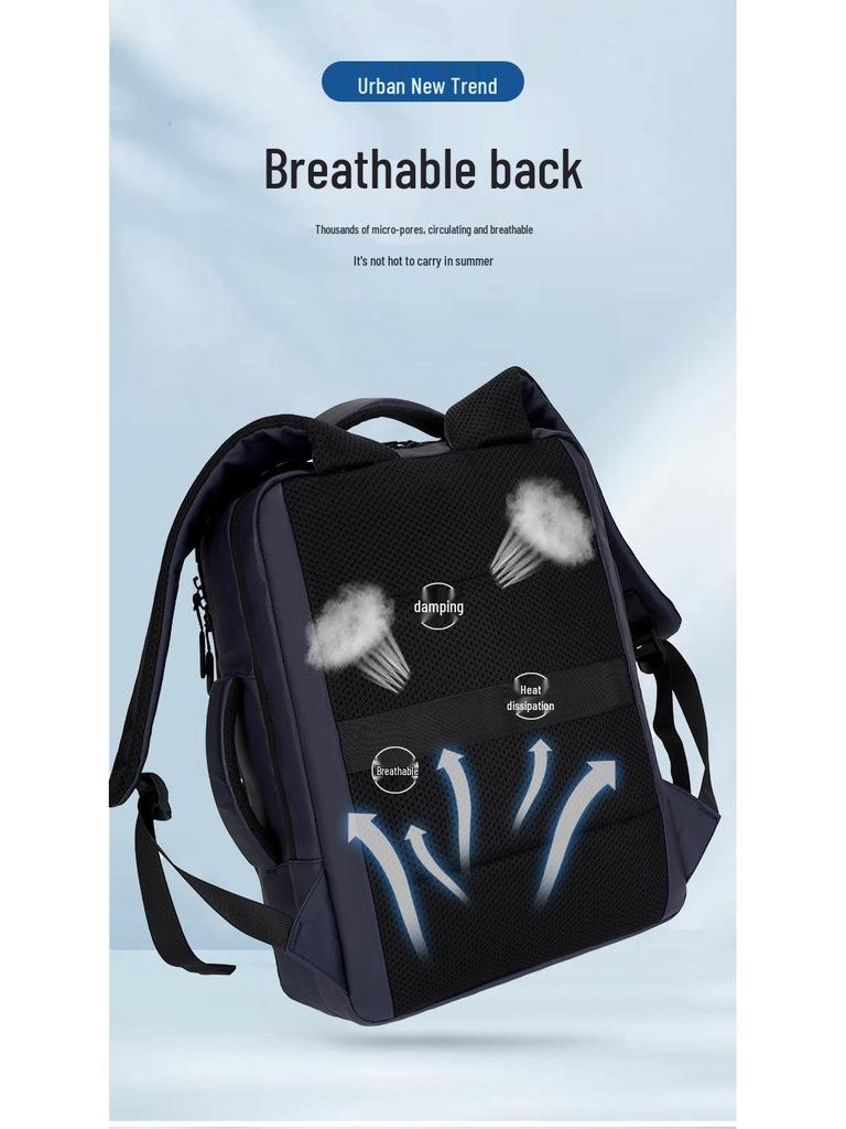 Cross-Border Multifunctional Large Capacity Backpack: Stylish Breathable Laptop Bag for Work, Commute, and Travel