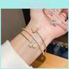 Zircon Pearl Flower Three Layer Open Bracelet With Elegant Design For Women