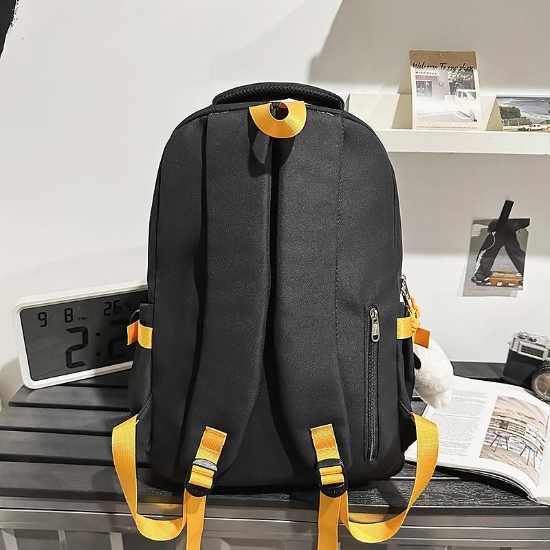 Korean ins style high appearance Harajuku trendy couple backpack junior high and high school students light and large capacity schoolbag girl