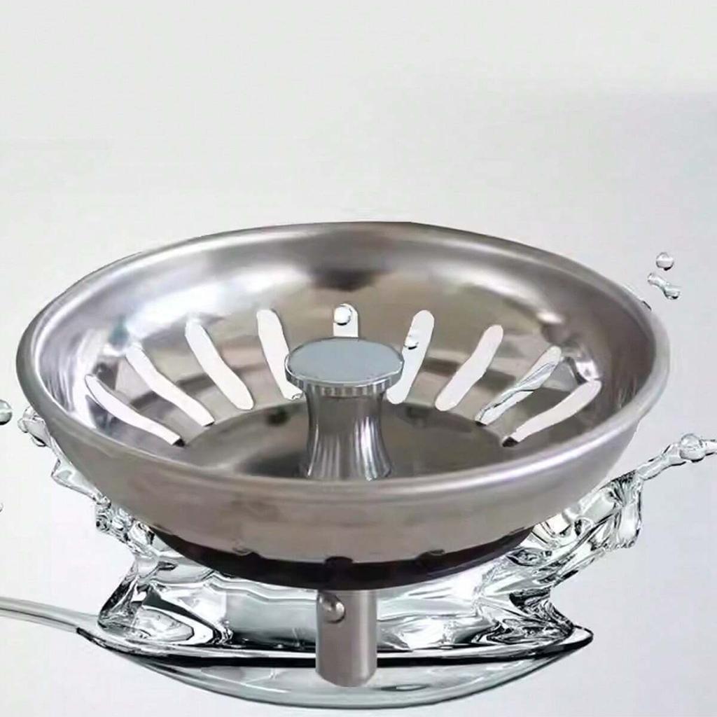Stainless Steel Sink Strainer Plug Kitchen Waste Drain Filter Basket Water Stopper Bathroom Wash Basin Hardware Accessories