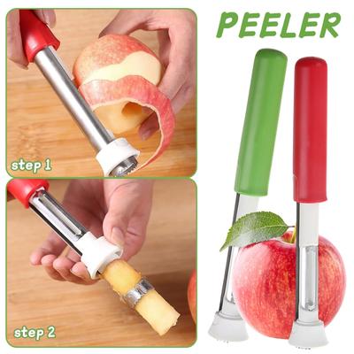 Stainless Steel Corer Pear Fruit Corer Fruit Core Extractor Two-in-one Shrink Fruit Peeler