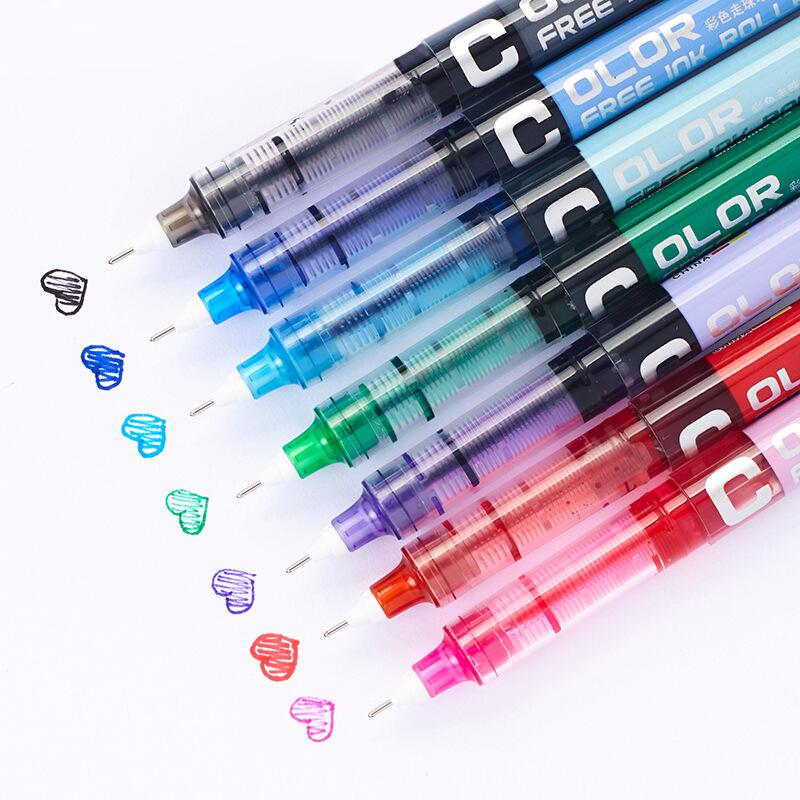 

Bai Xue PVN-159 Rolling Ball Pen: Direct-fill (0.28/0.38/0.5mm) in Black, Red, Blue, Pink. 0.5mm
