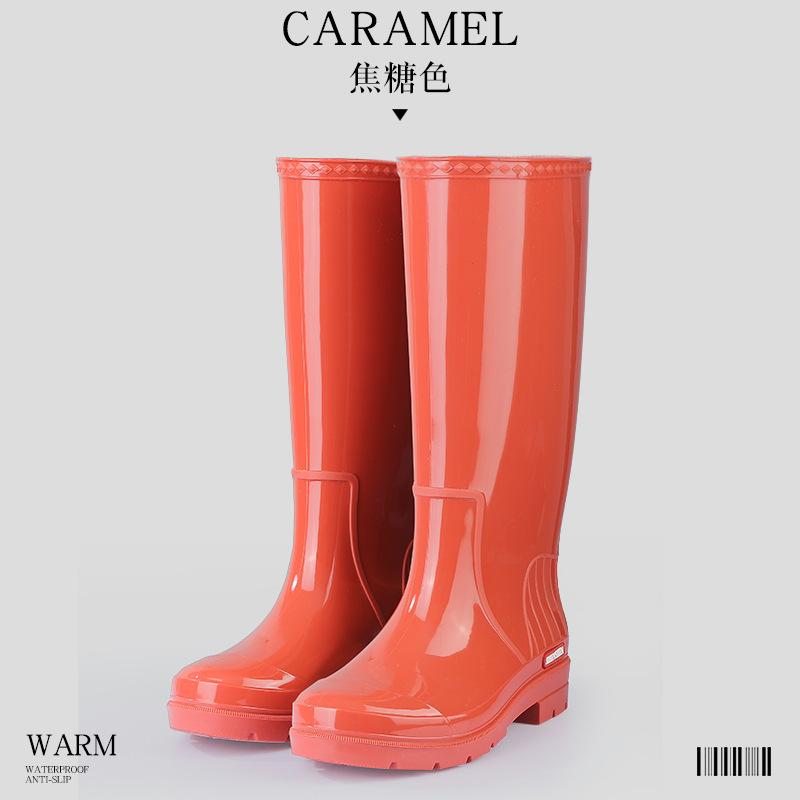 Adult Rain Shoes Women's Tall Water Shoes New Rain Boots Women's Water Boots Waterproof and Non-slip Work Outdoor Wear-resistant Rubber Shoe Cover