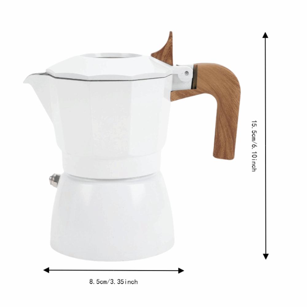 Aluminum Alloy Stovetop Coffee Maker 2 Cup Capacity Italian Greca Coffee Maker  For Home
