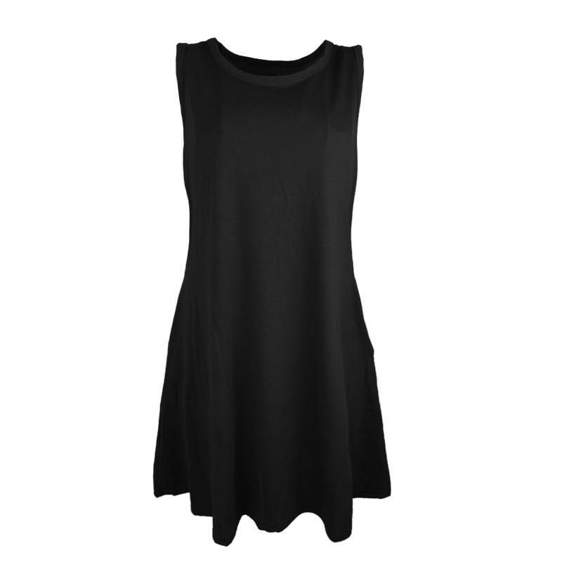 Women's 2025 Summer Casual Sundress Beach Vacation Sleeveless Tank Crewneck Mini Dresses