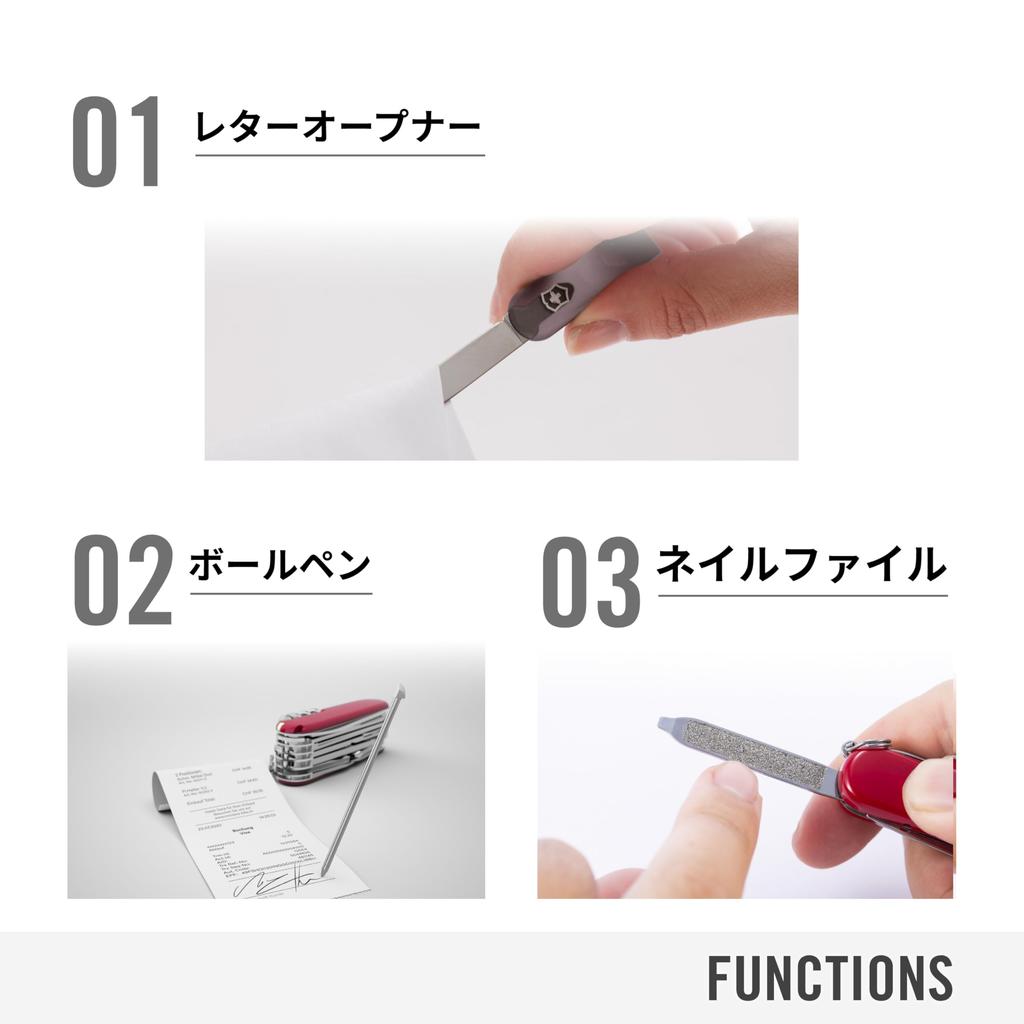 VICTORINOX Swiss Army Knife with Swiss Card Classic Translucent Black, Multi-Function Stationery, Scissors, and Ballpoint Pen, Swiss-Made 10-Function