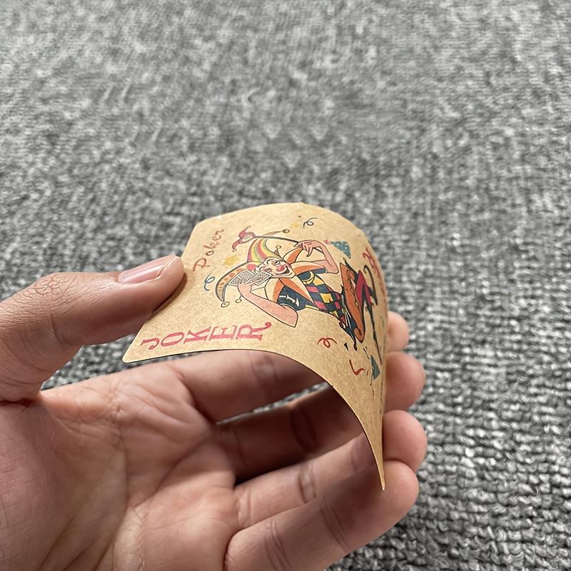 Kreativa spelkort i kraftpapper 1 st Spelkort i vintage-stil med ask Unik design för kortspel