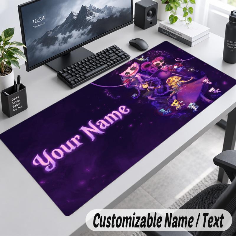 Poppy Playtime Personalized Large Mouse Pad Custom Name Text Extended Desk Mat Gaming Mousepad