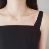 Beixi S925 Sterling Silver Heart Necklace - Cute Hollow Peach Pendant, Simple and Versatile Design.