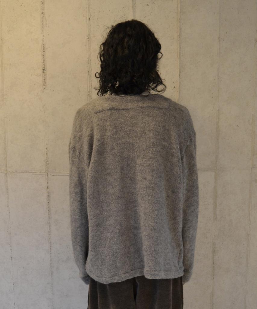 Azender Melange Pocket Cardigan Gray