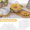 Purse Making Supplies 7CT Bag Mesh Grid White Black Plastic Bag Sheets 33.5x26CM Net Cover Acrylic Yarn Crafting Knit