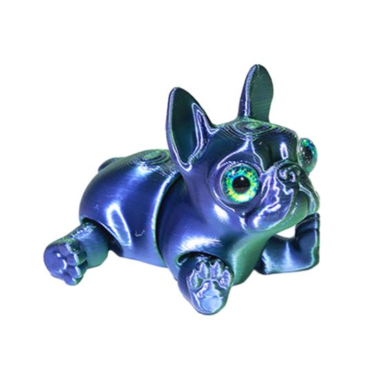 3D Printed French Bulldog Articulated Dog with Movable Joints Flexible Puppy Fidget Toy Desktop Pet for Home Office Stress Relief