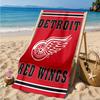 Red Wings Logo Beach Towel, Super Soft Microfiber, Perfect Gift for Her/Him, Birthday, for Pool, Beach, Travel, Decor Beach Party