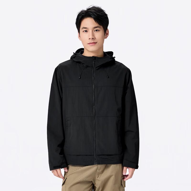 Luomeng Unisex Hooded Windproof Water-Repellent Windbreaker