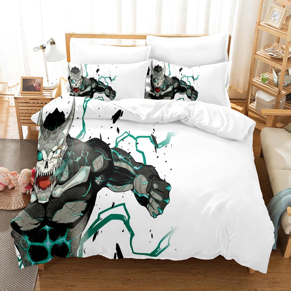 Home textile 3d printed monster pattern bedding set three-piece set single double large quilt cover pillowcase home
