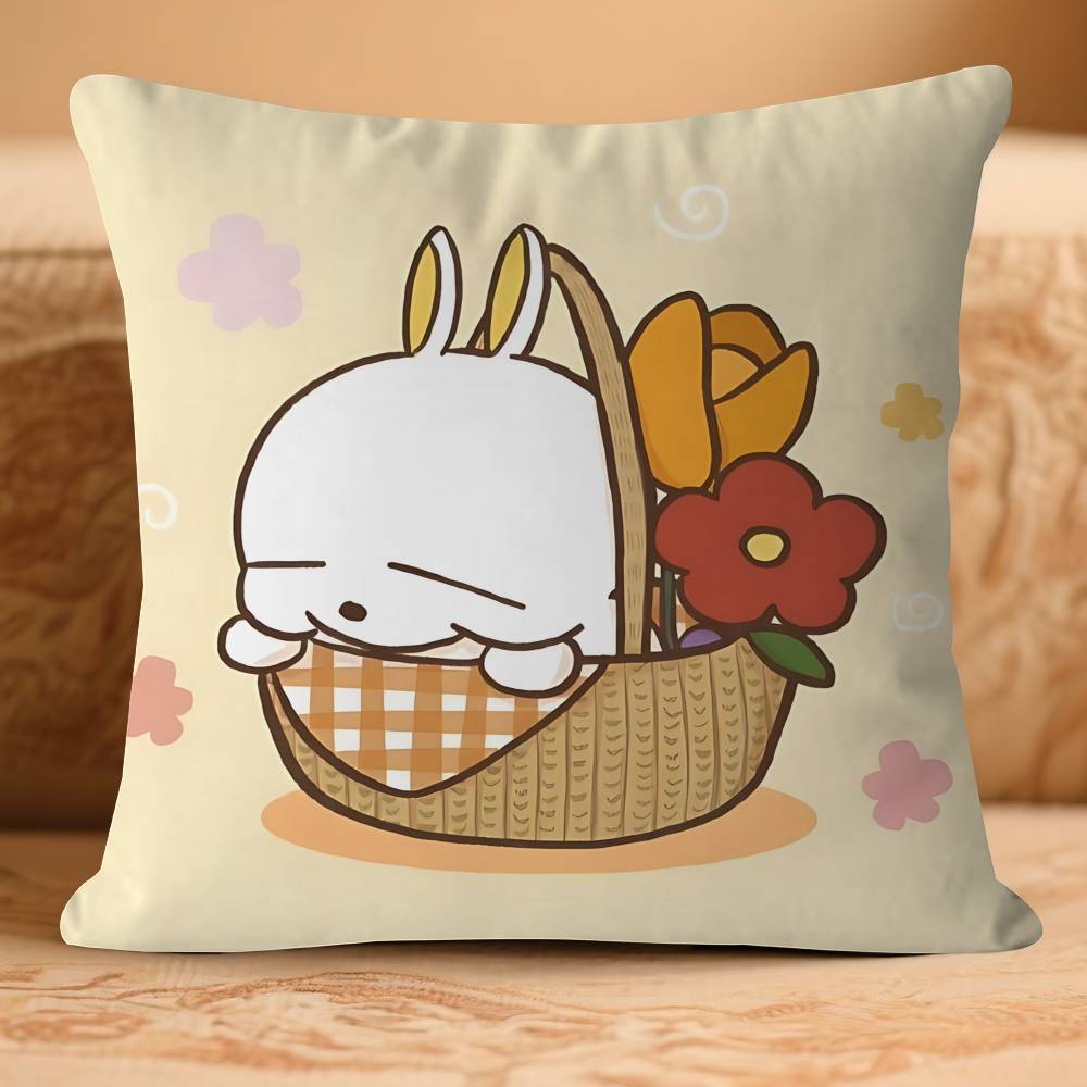 MashiMaroS Anime Cartoon Pillow Case Removable Washable Cushion Cover – All-Season Soft Linen