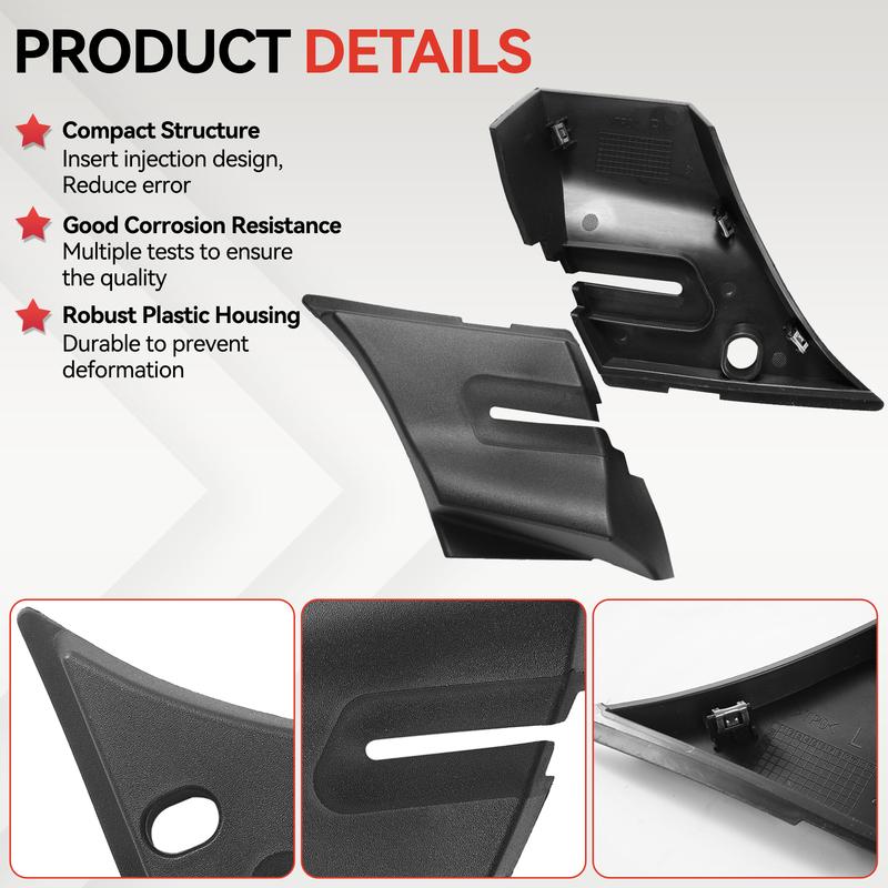 Pair Cowl Panel End Cap Covers Set of 2 For Chevrolet Silverado 1500 2500 3500 07-13 Models Driver and Passenger Side 15946002