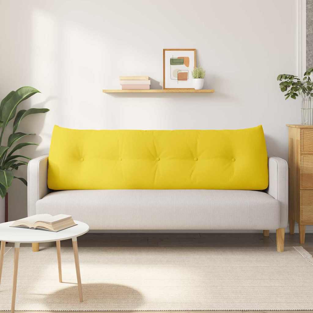 Back Cushion Light Yellow 160 x 24 x 50 cm Fabric