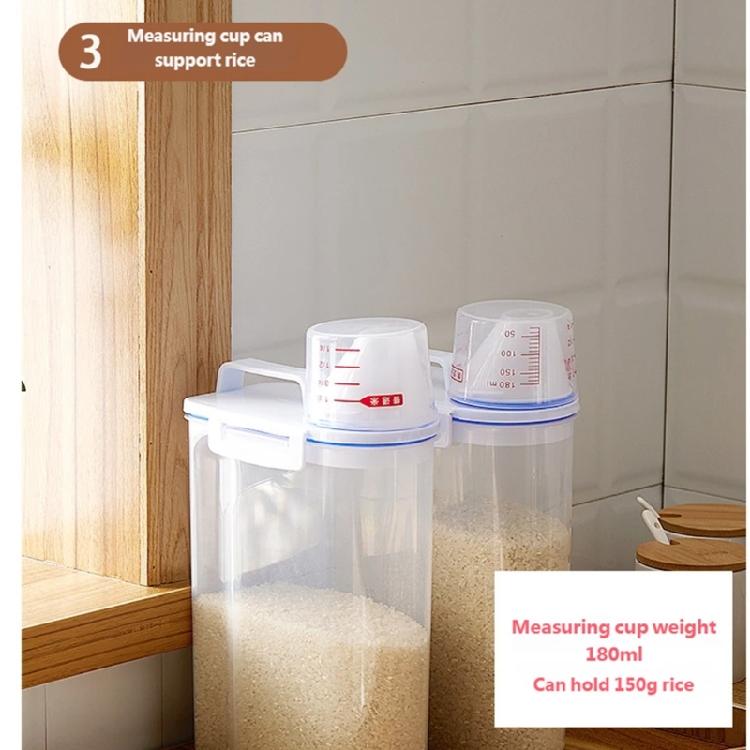 Kitchen Grains Storage Container with Airtight Seal Clear Window for Visibility Ergonomic Handle for Effortlessly Carrying