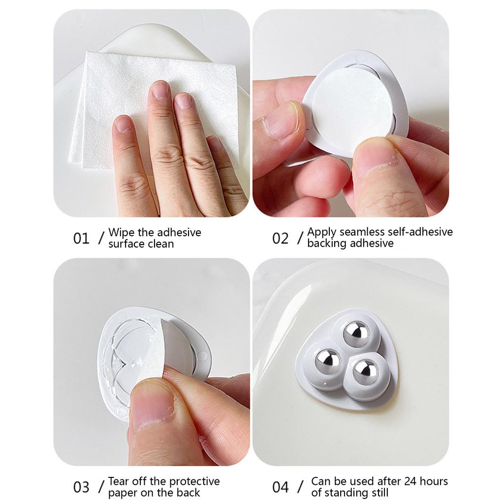 Set of 12 Multipurpose Furniture Castors 13mm Sturdy Carbon Steel Swivels Wheel Accessory for Home And Office Use