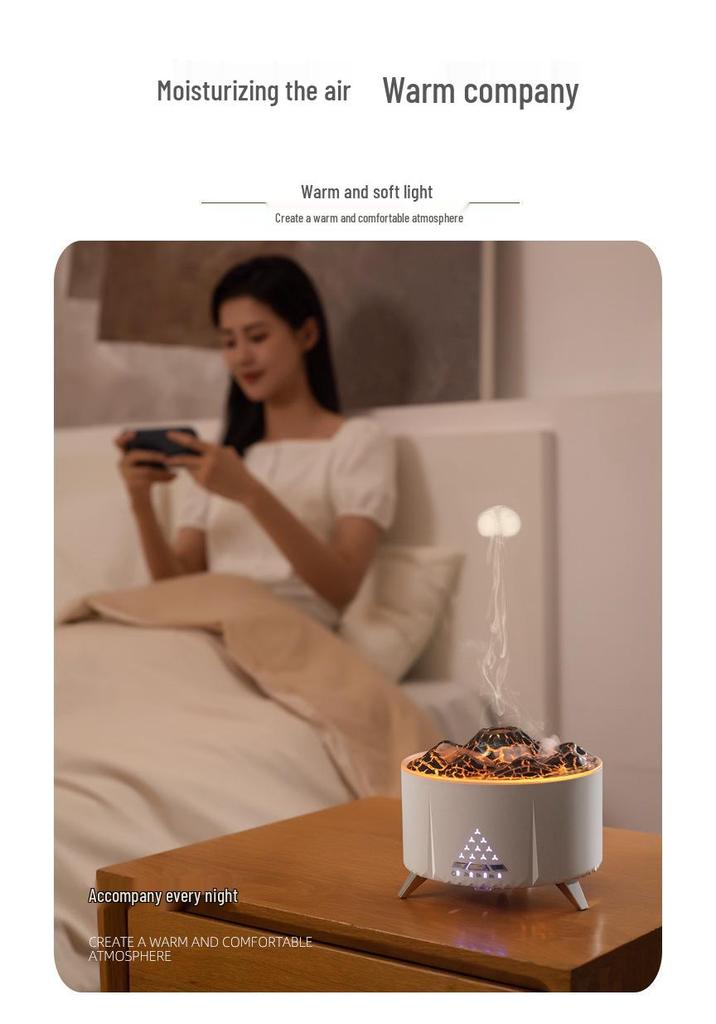Volcano Aromatherapy Humidifier & Bluetooth Speaker with White Noise
