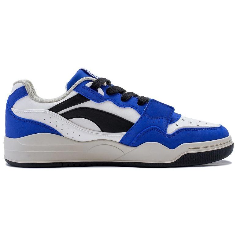 Li Ning Moon White Comfortable Versatile Non-Slip Wear-Resistant Low-Top Skate Shoes Unisex sneaker Blue AGCS427-18