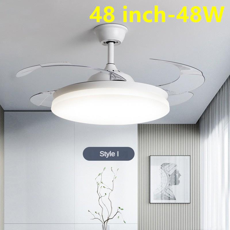 Intelligent Variable Frequency Integrated Ceiling Fan With Light Bedroom Invisible Silent Fan Light Simple Ceiling Fan Lamps With Remote Control
