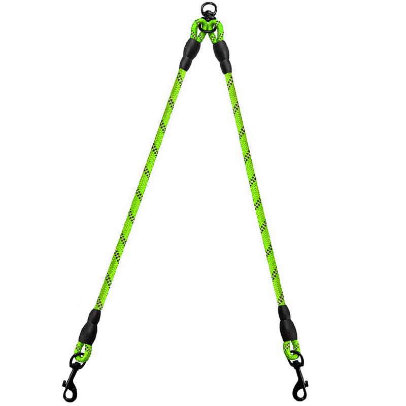 

Collars for Dogs Reflective Dual Leash - No Tangle Walking Leash Suit Dog Collar Pets Accessories S 76x0.8cm зелений