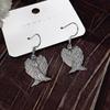 1 Pair Personality Fashion Earrings for Women Silver Plated Angel Wings Hanging Earrings YSL