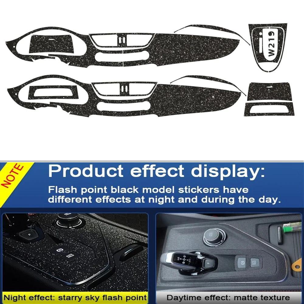 

For Mercedes Benz CLS W219 Car-Styling 3D/5D Carbon Fiber Car Interior Center Console Color Molding Sticker Decals Parts Left hand drive