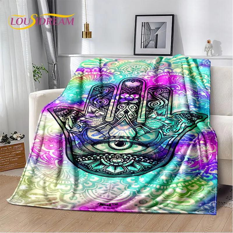 Cobertor de pelúcia macio Evil Eye Nazar Tree of Life, cobertor de flanela para sala de estar, quarto, cama, sofá, capa de piquenique para crianças