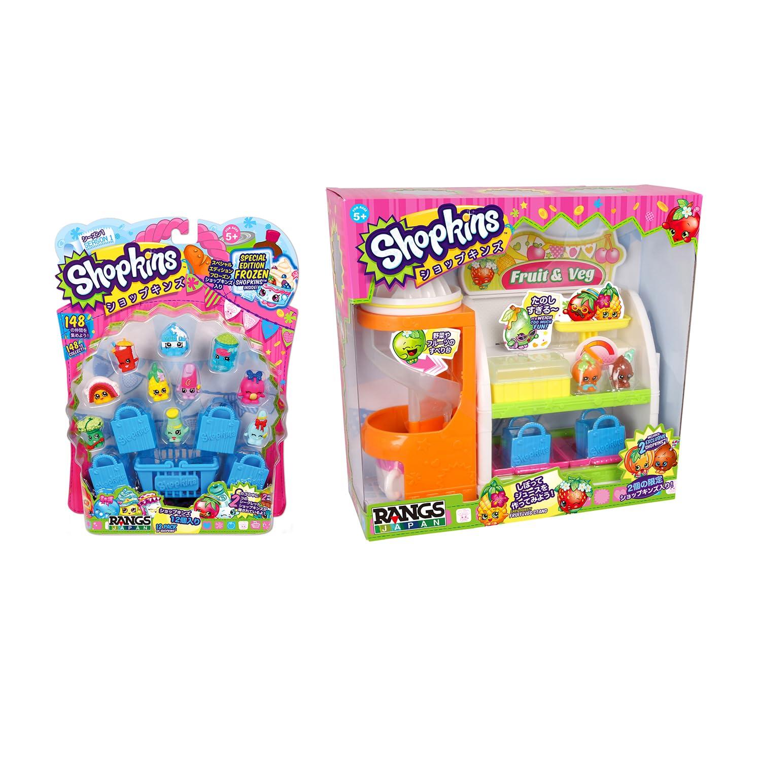

Набор Shopkins Сезон 1 Сезон 1 Легкий Сквизи Фруктово-Овощной Прилавок Игровой Набор от RANGS Набор Shopkins 4 Набор Фрукты 12 штук + & Япония. (S1 12 штук + & Veg)