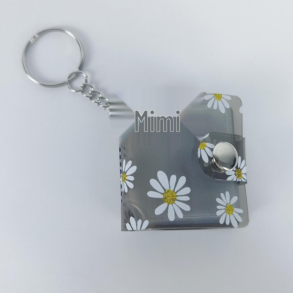 Mini 1-2 Inch Photo Album with Keychain and Stickers for Children's Memories
