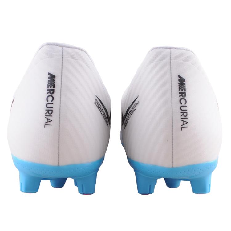 Nike Air Zoom Vapor 15 Academy Round Toe Lace-Up HG (Rubber Short Stud) Non-Slip Soccer Shoes Men Soccer Shoes White Blue DJ5632-146