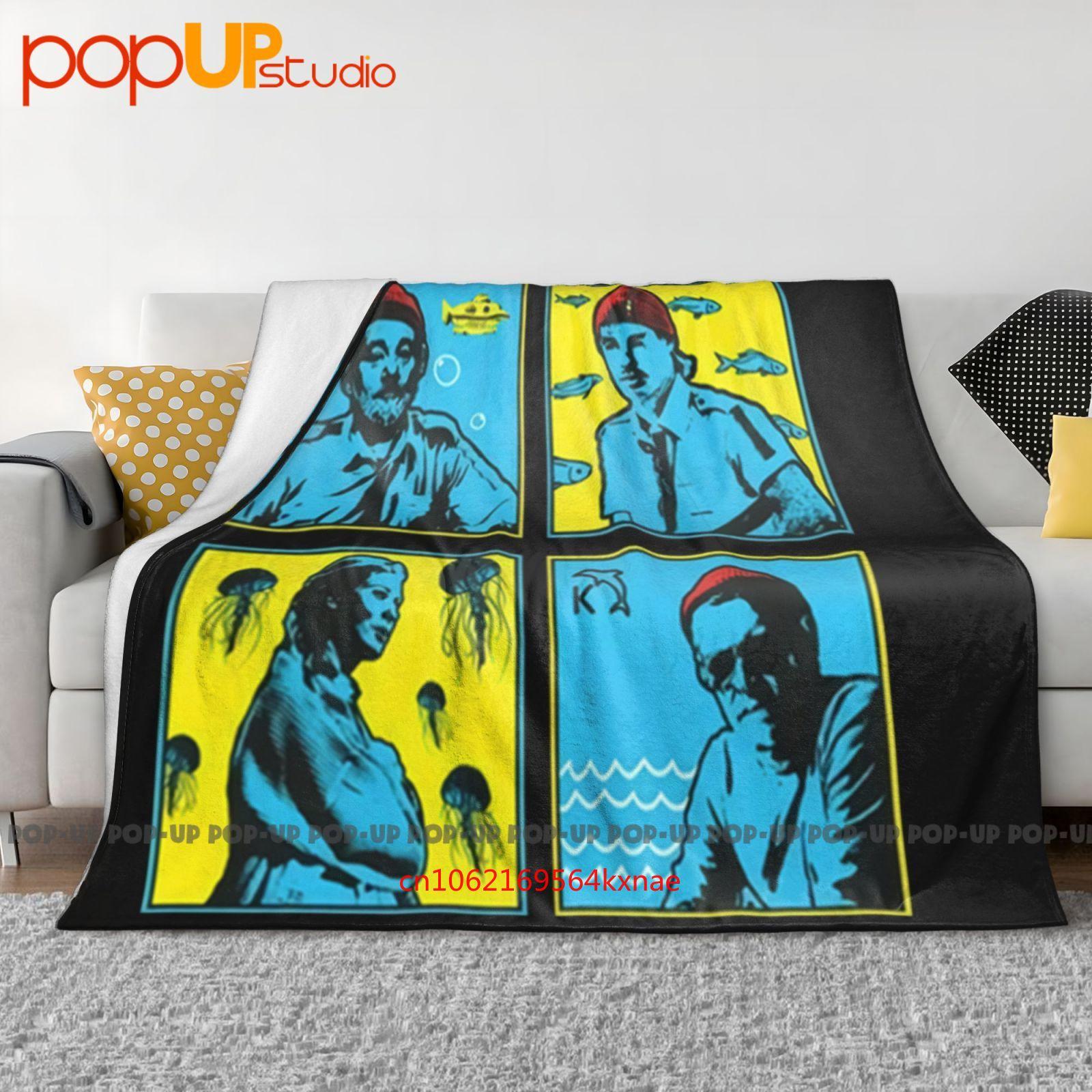 Life Aquatic Steve Zissou Bill Murray Ultra-Soft Blanket Quilt Winter Sofa Cover Bed Covers 30x40in