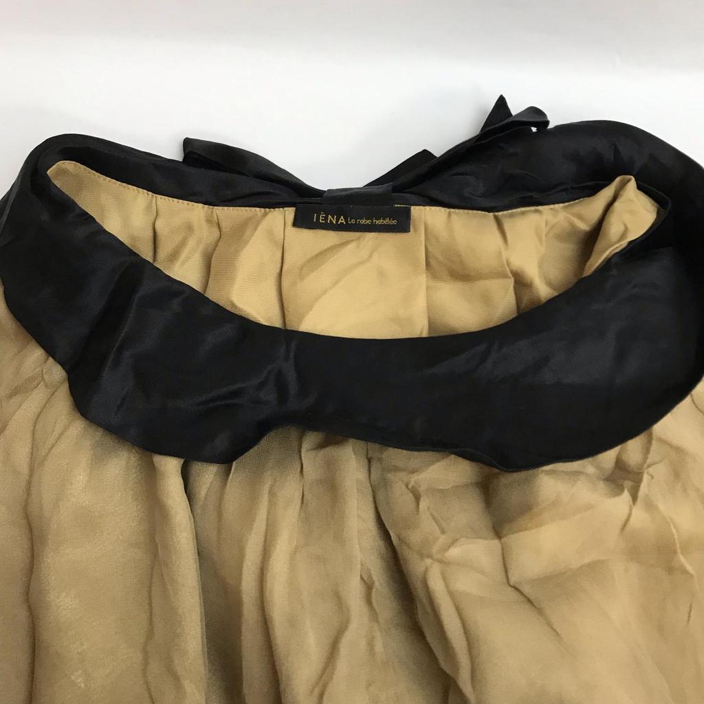 Fabricat în Japonia IENA Rochie Mini Fără Mâneci din Mătase S-M Femei Maro(FOLOSIT)