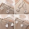 Teamer Trendige Große Creolen Stern Sonne Herz Blume Ahornblatt Edelstahl Ohrringe für Damen Mädchen Street Office Schmuck