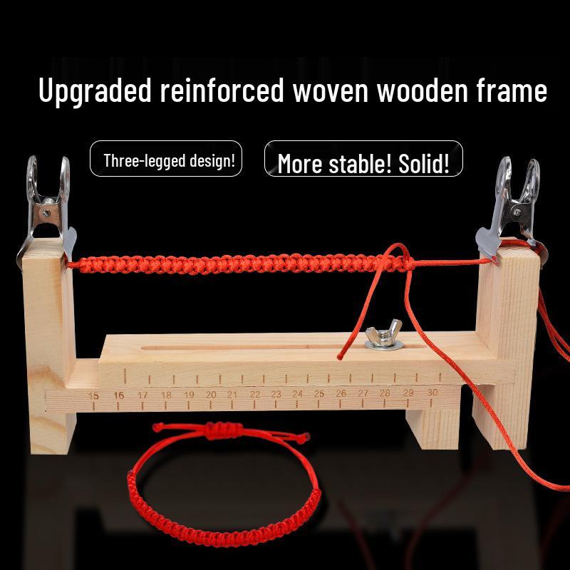 

Upgraded Wooden Hand Rope Braiding Tool - Reinforced Frame for Bracelet Weaving