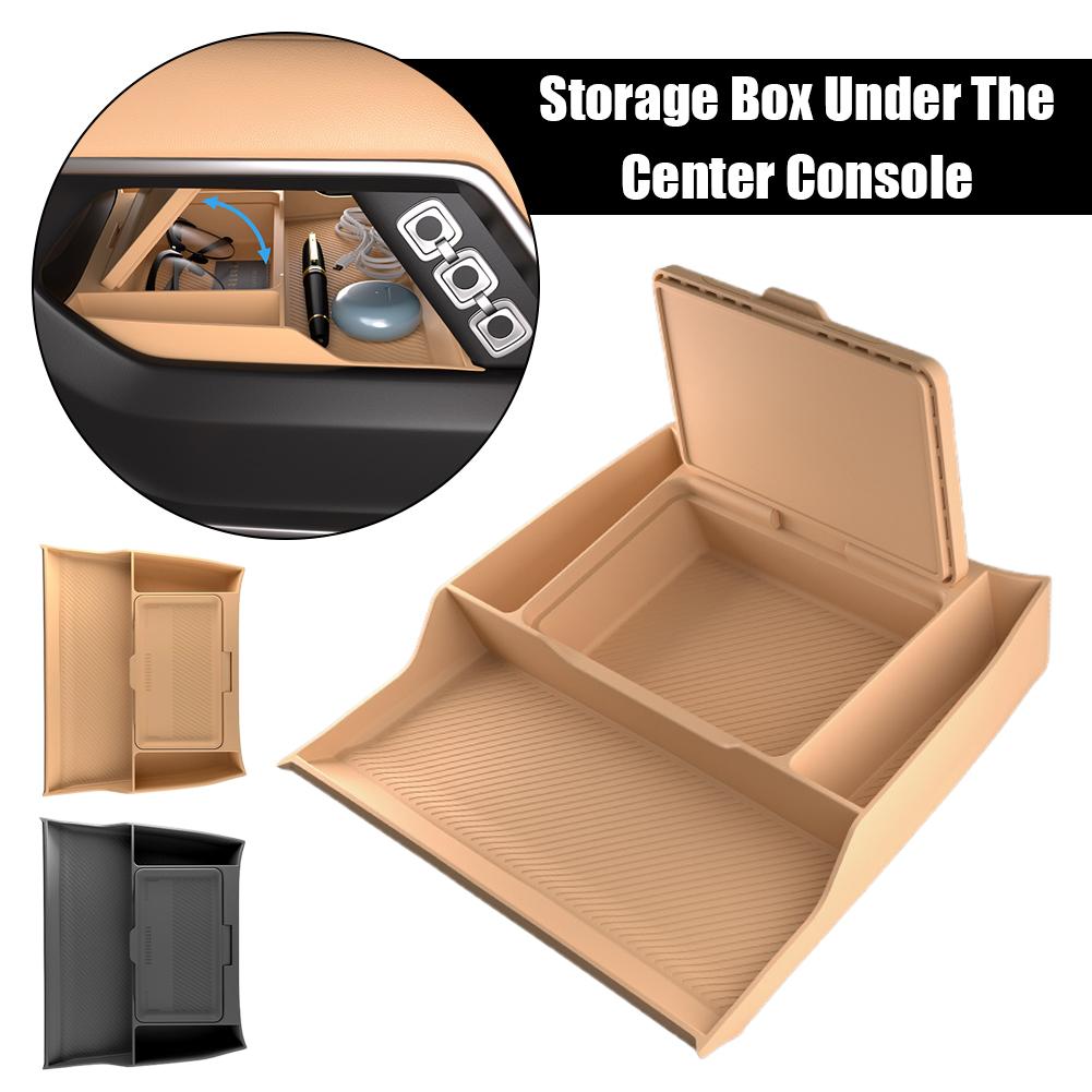 Für BYD Equation Leopard 8 2025 Auto Mittelkonsolen-Stauraum Aufbewahrung Doppelschichtige Rutschfeste Silikonbox Box Zubehör Matte Anti P4K5