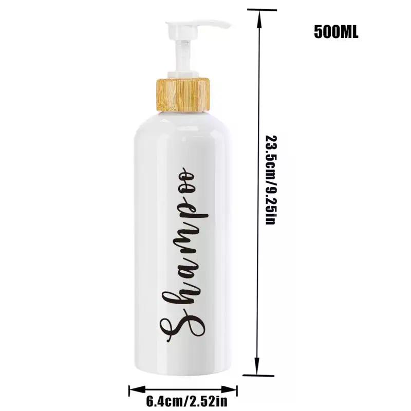 3pcs Plastic Soap Dispenser Set Countertop Lotion Bottle Bathroom Refillable Empty Bottle For Shampoo Body Wash Hair Conditioner